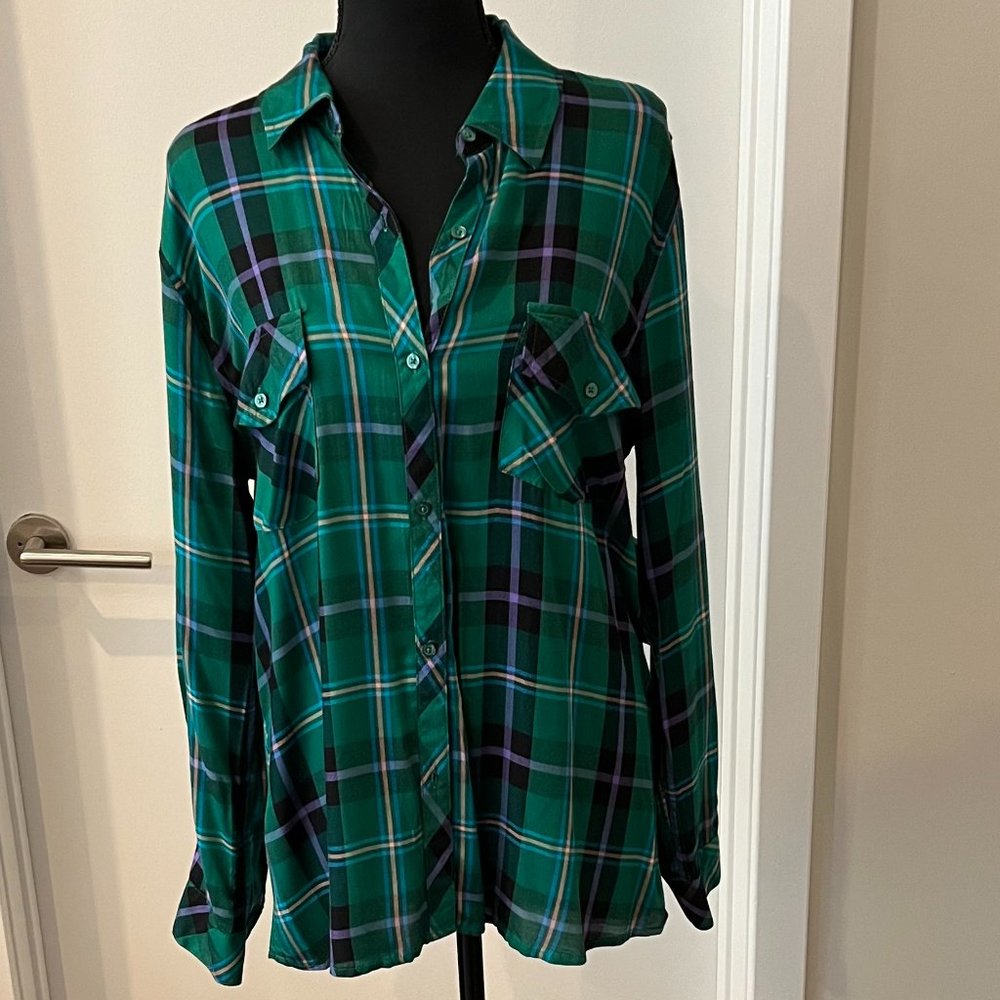 NWT Maison Jules flannel shirt!